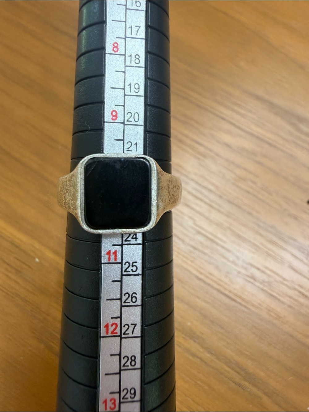 All Saints Silver Ring with black square - Picture 4 of 4